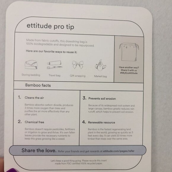 Ettitude Bamboo Cloud Pink Sateen Cami Adjust Strap Matching Storage Pouch Small - Picture 9 of 11